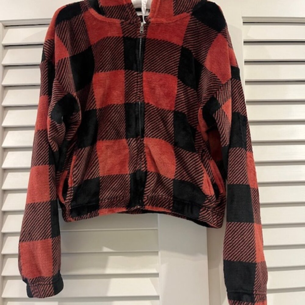 Faux Fur Plaid Jacket